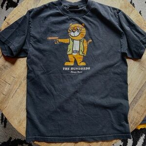 Mens The Hundreds Koreatown Lebowski Black Tee Orange Tiger Graphic Sz Medium